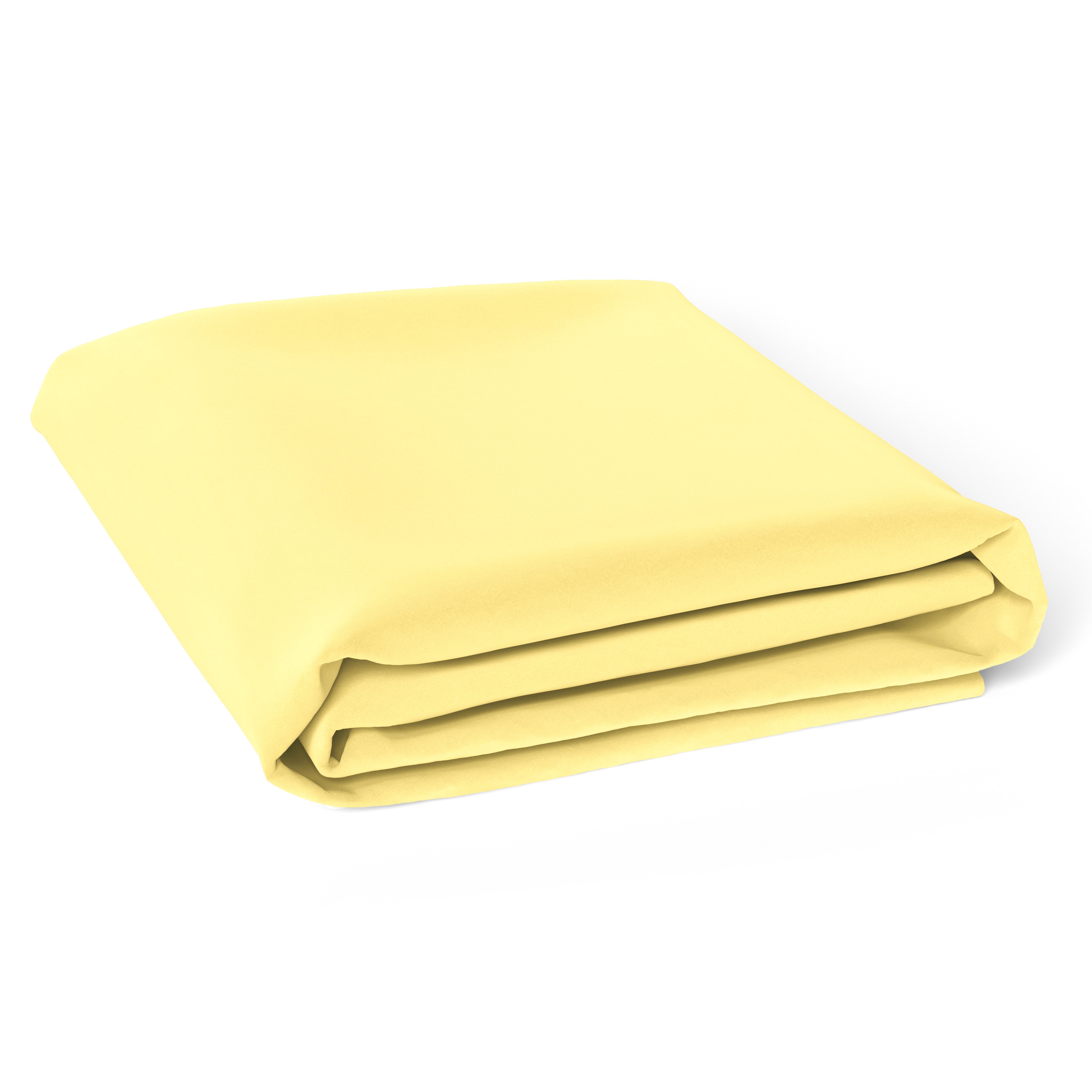 The White Cradle Pure Organic Cotton Flat Sheet for Baby Crib & Cot With Size 71 x 47 inch - Super Soft, Smooth, Absorbent, Twill Fabric for Infants, Newborns, Babies, Toddlers - Yellow