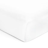 The White Cradle Pure Organic Cotton Flat Sheet for Baby Crib & Cot With Size 71 x 47 inch - Super Soft, Smooth, Absorbent, Twill Fabric for Infants, Newborns, Babies, Toddlers - White