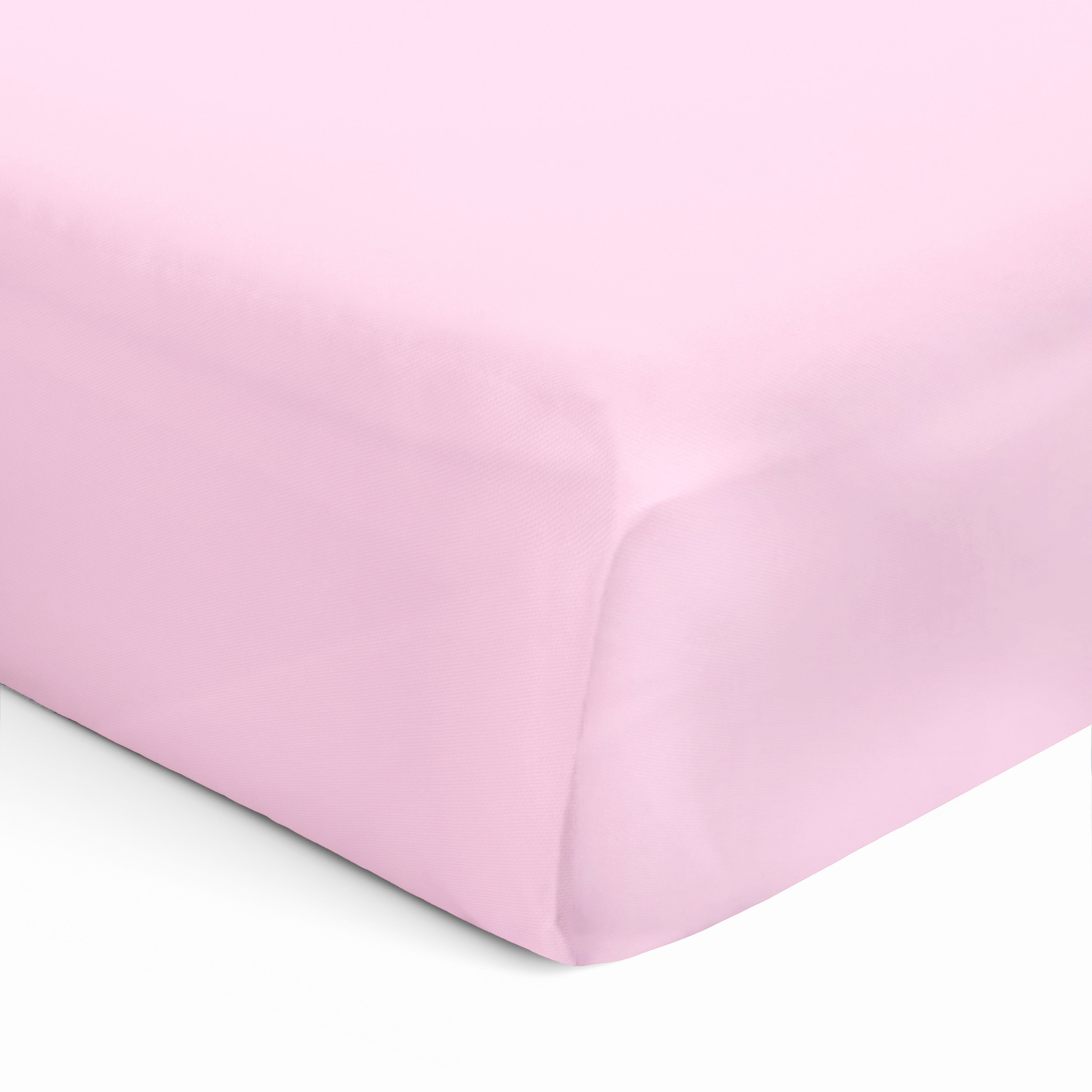 The White Cradle Pure Organic Cotton Flat Sheet for Baby Crib & Cot With Size 71 x 47 inch - Super Soft, Smooth, Absorbent, Twill Fabric for Infants, Newborns, Babies, Toddlers - Pink