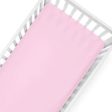 The White Cradle Pure Organic Cotton Flat Sheet for Baby Crib & Cot With Size 71 x 47 inch - Super Soft, Smooth, Absorbent, Twill Fabric for Infants, Newborns, Babies, Toddlers - Pink