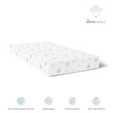The White Cradle Pure Organic Cotton Fitted Cot Sheet for Baby Crib 28 x 52 inch - Big Stars (Large)