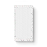 The White Cradle Pure Organic Cotton Fitted Cot Sheet for Baby Crib 24 x 48 inch - Pink Hearts (Medium)