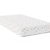 The White Cradle 100% Organic Cotton Crib Fitted Sheets for Baby - Pink Hearts and Bows (Large)