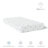 The White Cradle Pure Organic Cotton Fitted Cot Sheet for Baby Crib 24 x 48 inch - Boy Poodle (Medium)