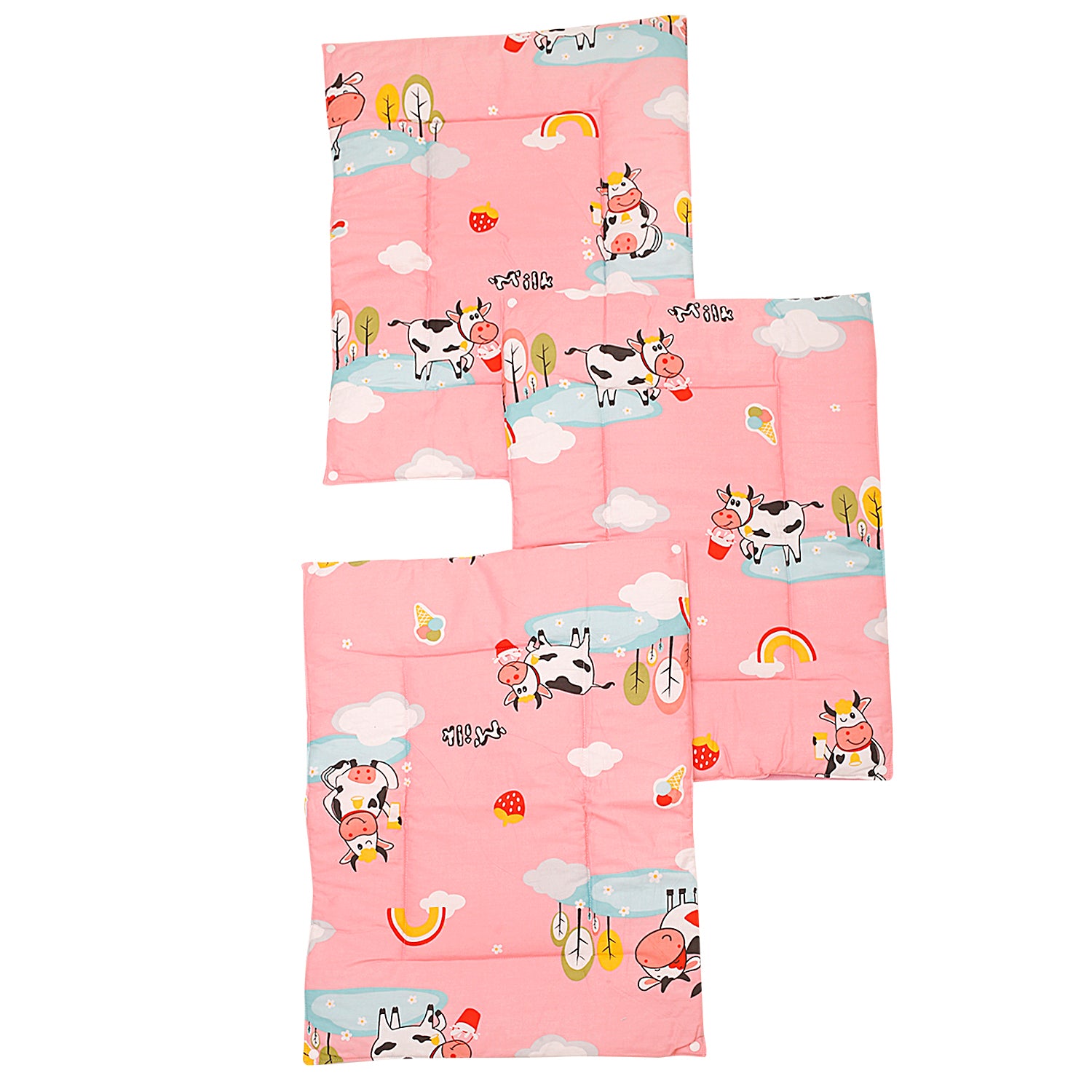 Baby Moo Waterproof Changing Sheet Set Milkaholic Peach