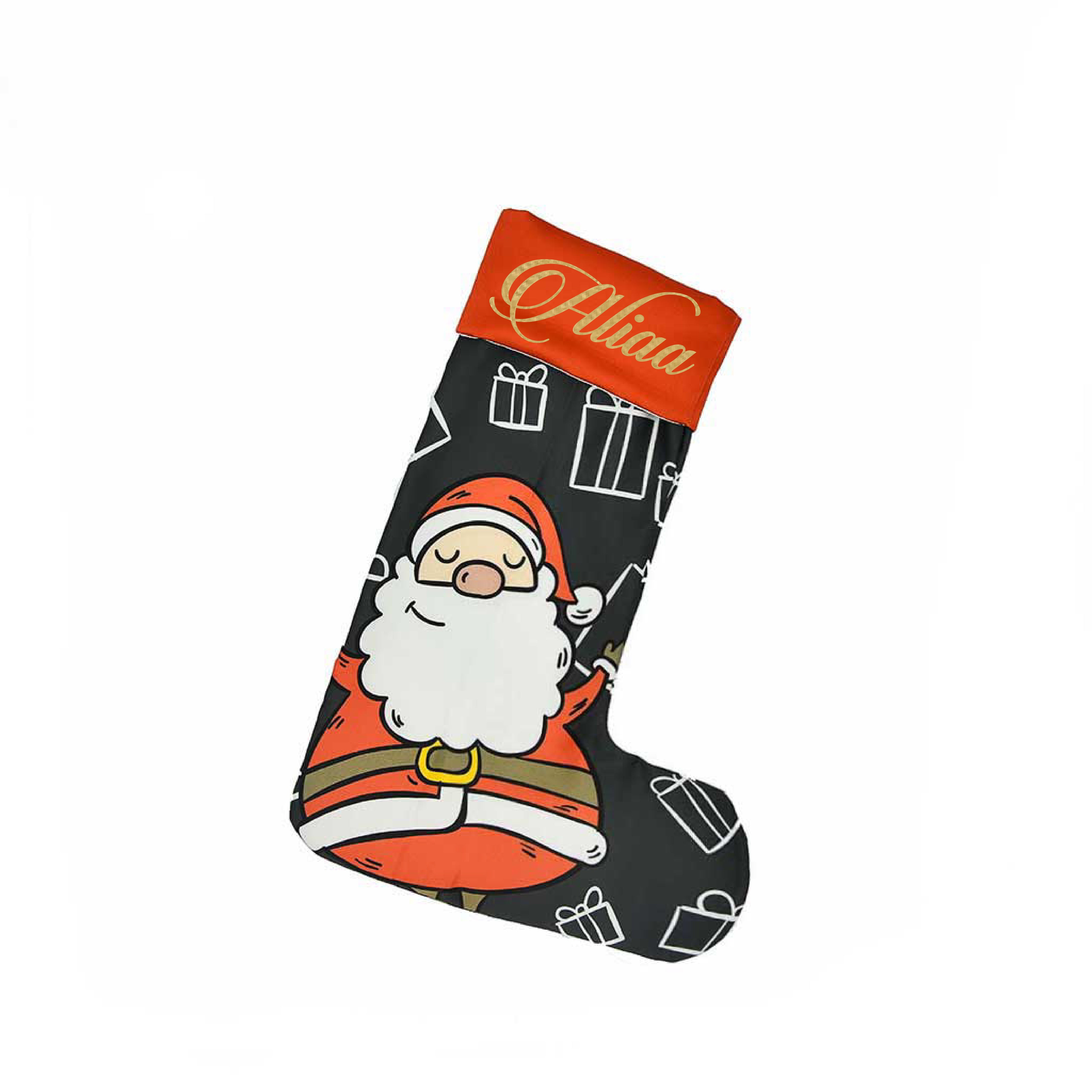 Personalised Santa Sleigh (Red) Stocking