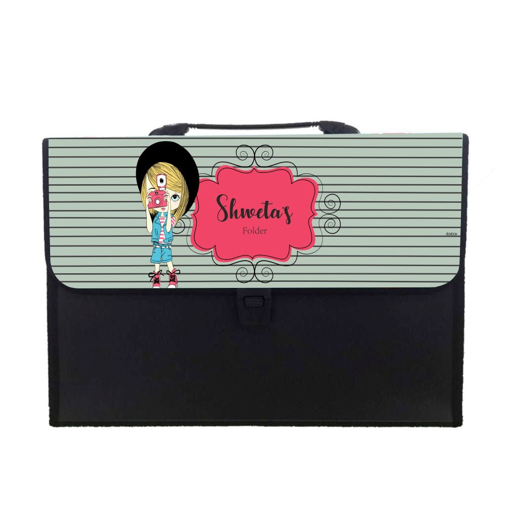 Personalised Folder - Camera Girl