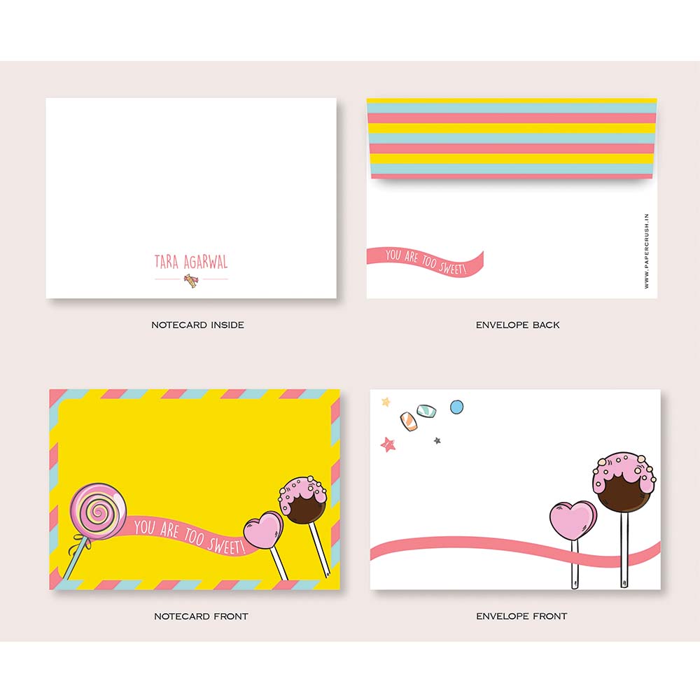 Candy Land - Folded-Notecards + Envelopes - Set of 25