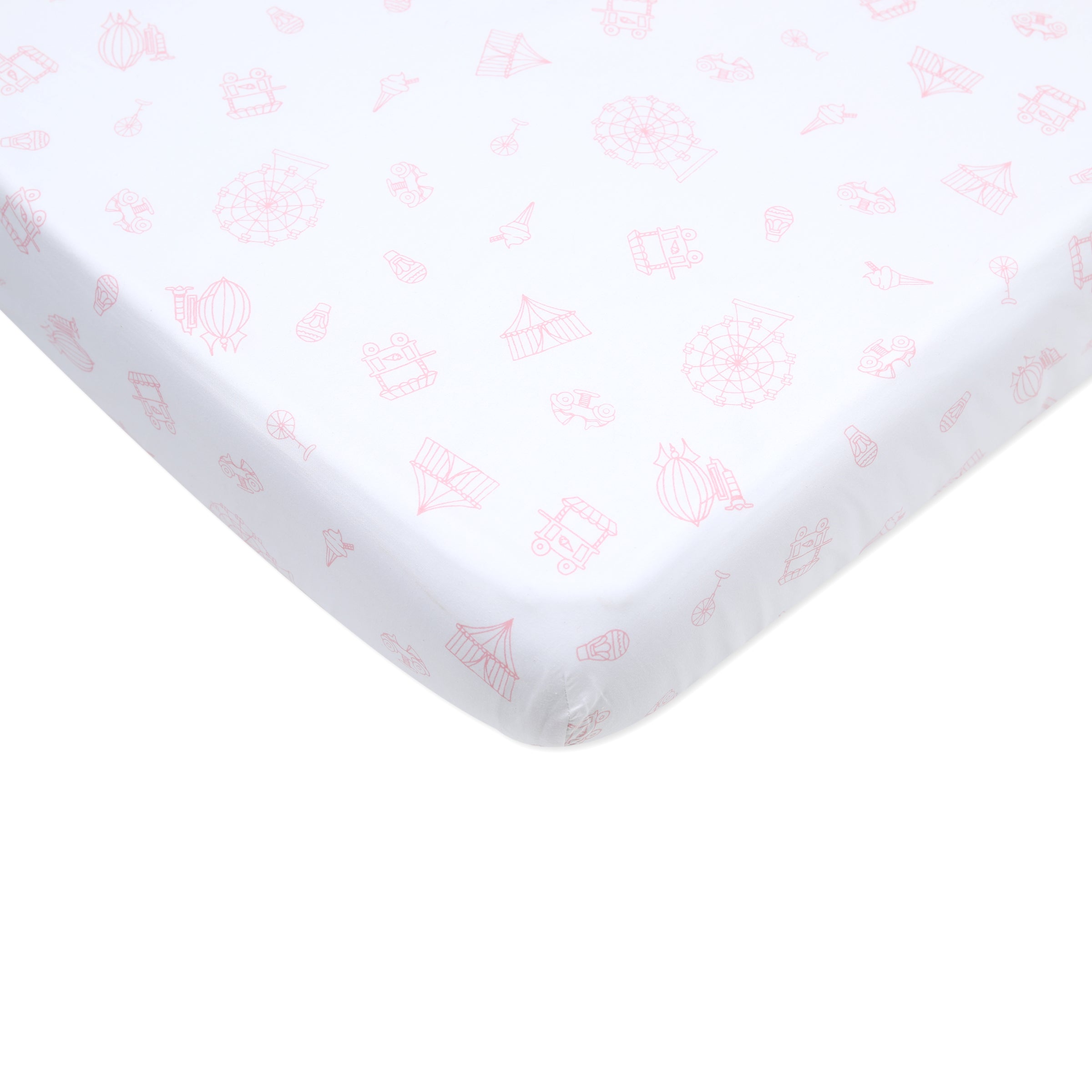 Organic Cotton Cot Bedding Set – Carnival Pink