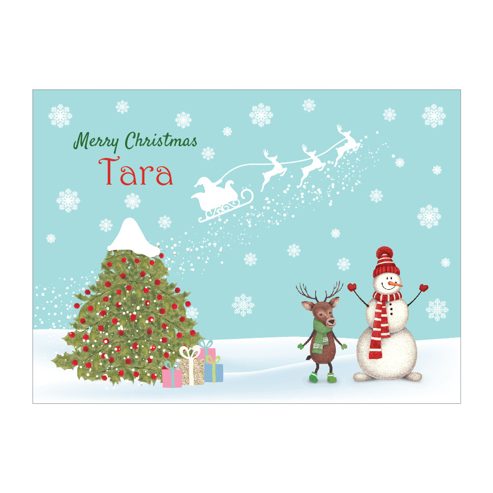 Personalised Sketch Book - Blue Christmas