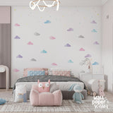 Pink Watercolour Cloud Wall Stickers