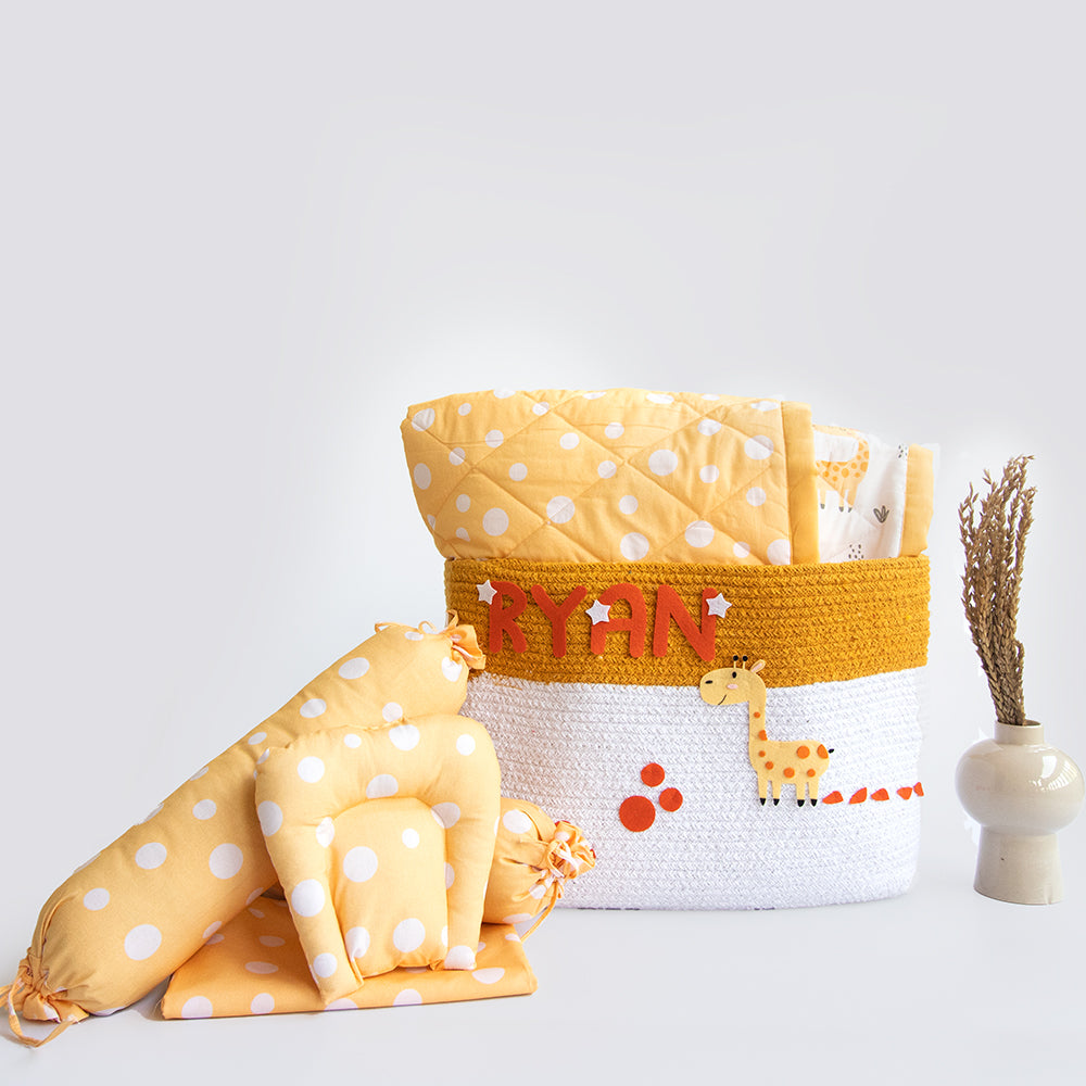 Cute Polka - Organic Bedding Gift Basket