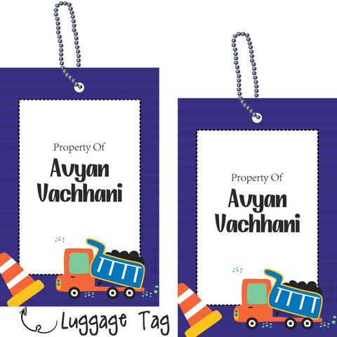 Luggage Tags - Construction Vehicle