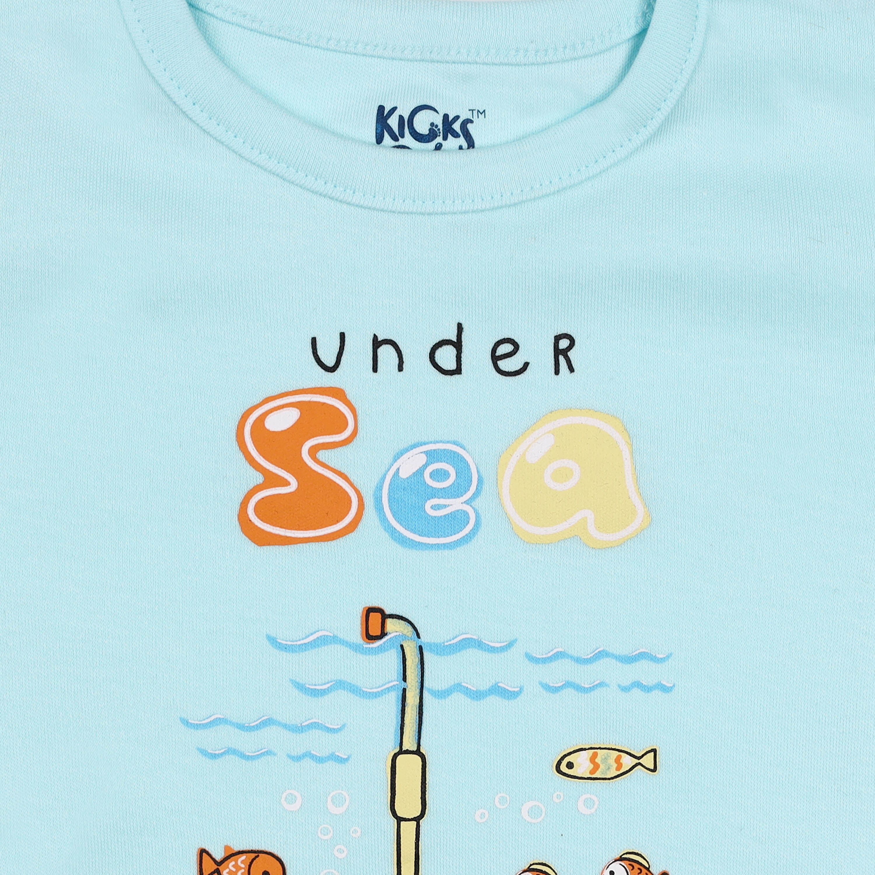 Kicks & Crawl - Underwater Adventure T-shirts - 3 Pack (NB, 0-24 Months)