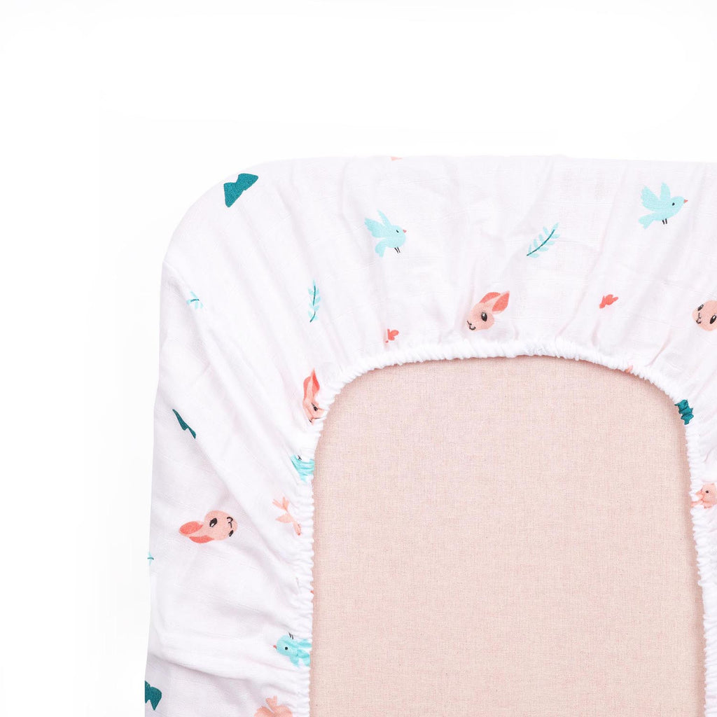 Kicks & Crawl - Cute Bunny Organic Crib Sheet