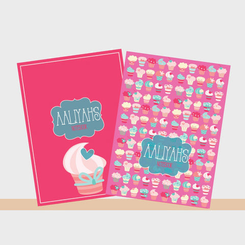 Personalised Notebooks - Cupcake, Set of 2