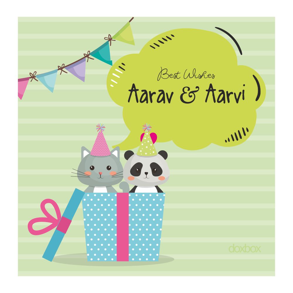 Personalised Gift Tags - Cute Cat