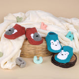 Cutie Bear Blue & Red Socks - 2 pack (6-24 Months)