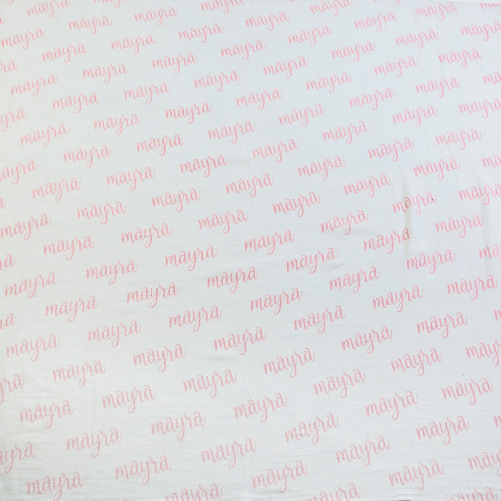 Personalized Name Swaddle (Pearl Pink)