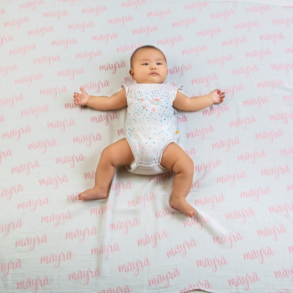Personalized Name Swaddle (Pearl Pink)