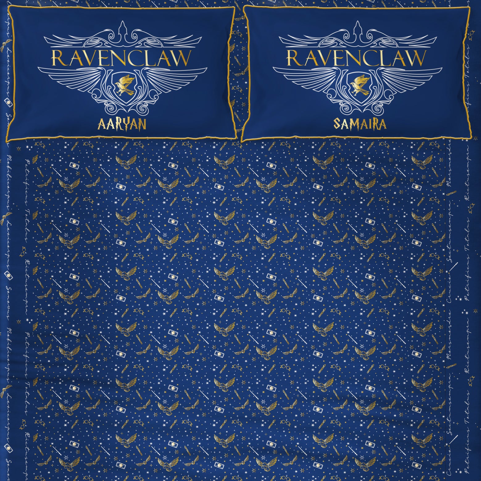 Official Harry Potter Single / Double Bedsheet With Pillow Cover - Ravenclaw