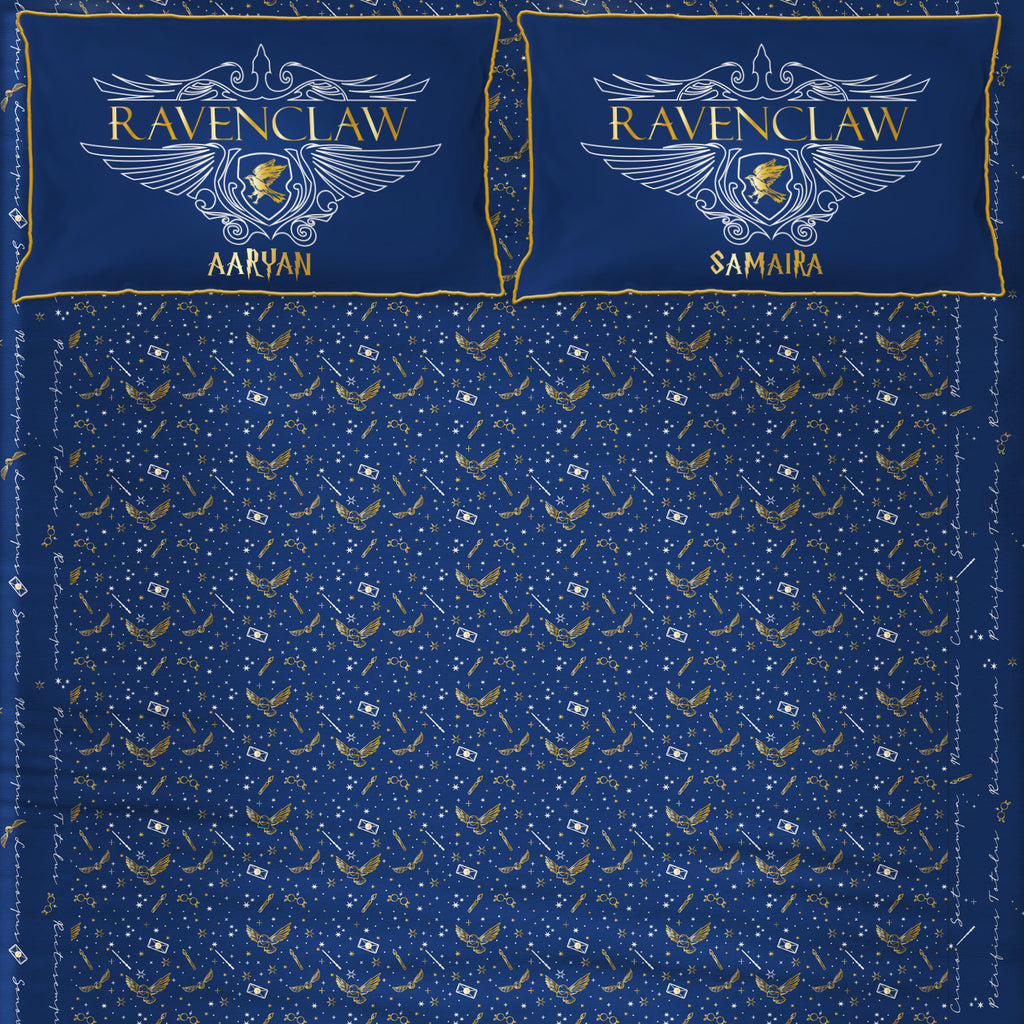 Official Harry Potter King Bedsheet with Two Pillow Covers - Hufflepuff