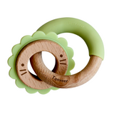 Wood Critter & Ring Teether - Green