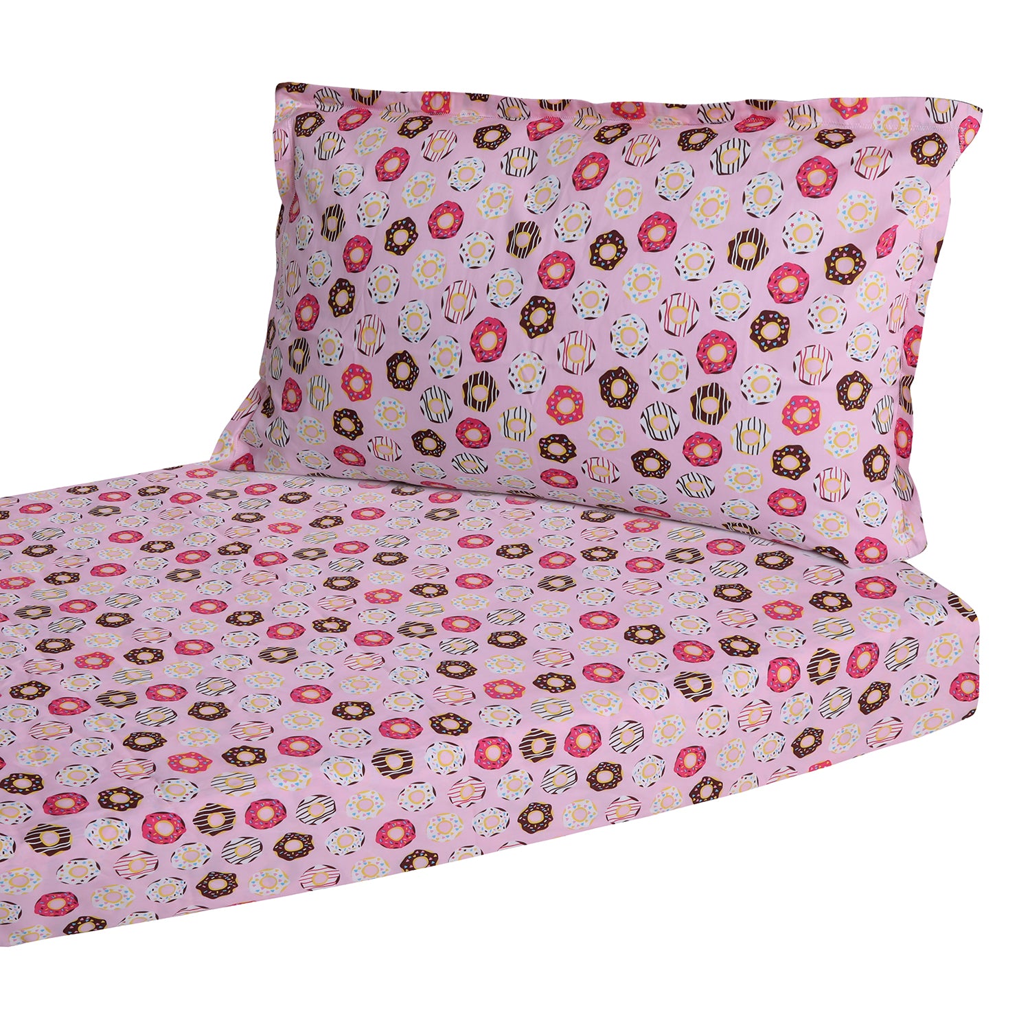 Bedsheet Set - Donuts(P) Bedsheet, Double Bed Size
