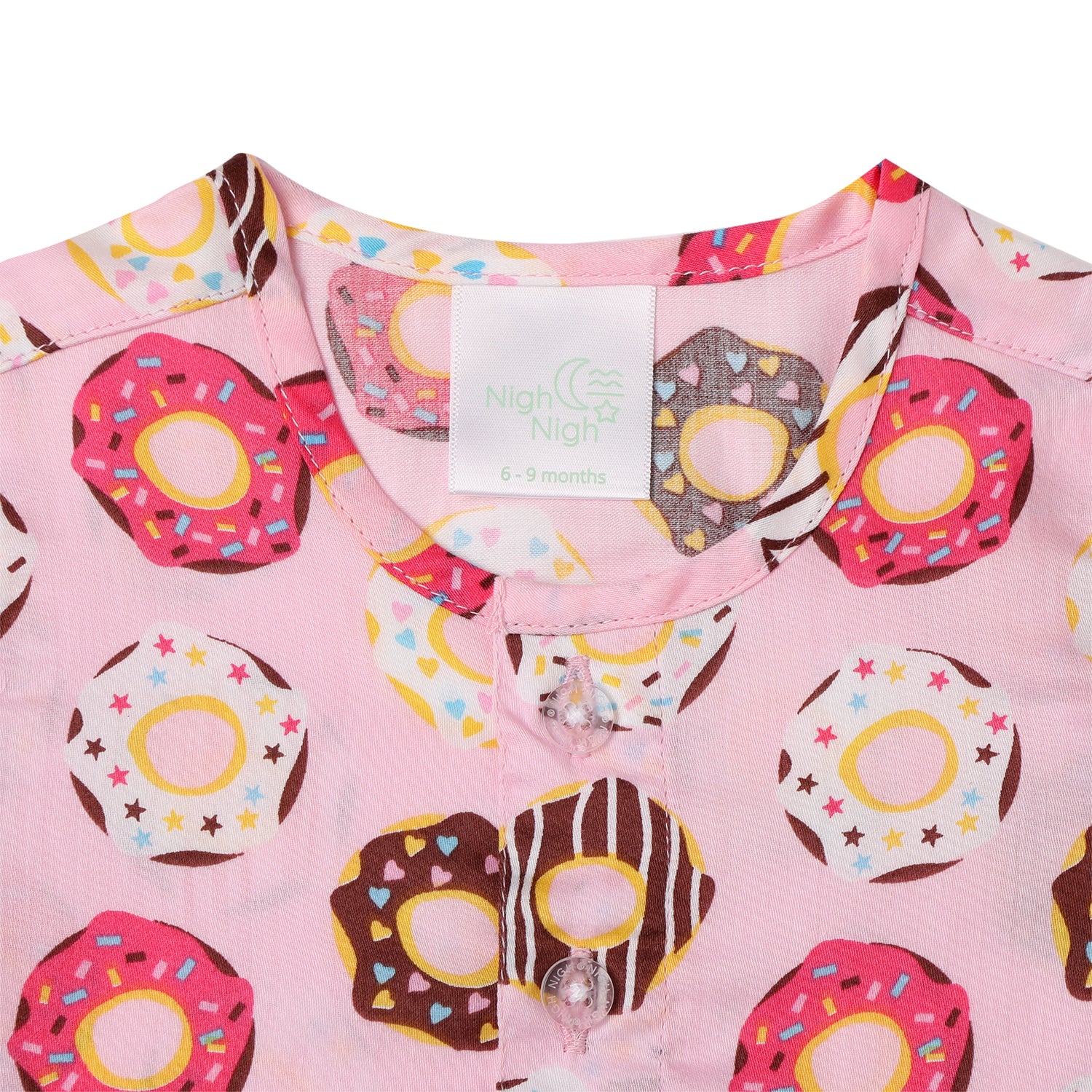 Donut Pure Cotton Baby Girl Nightsuit