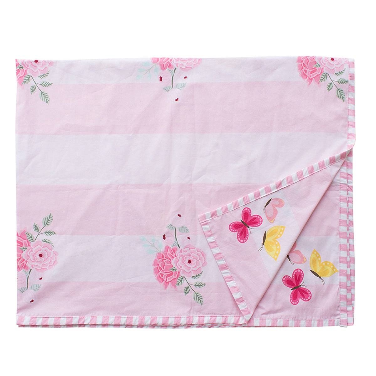 Little By Little Floral & Flutter Baby Dohar Blanket, Pink