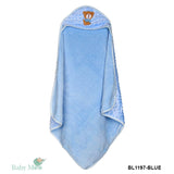 BFF Bear Blue Hooded Bubble Blanket