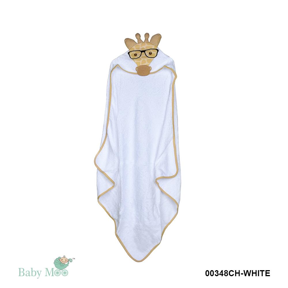 Baby Moo Giraffe White Animal Hooded Towel
