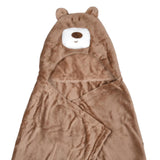BFF Bear Brown Animal Hooded Blanket