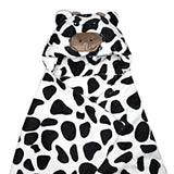Calf Black and White Animal Hooded Blanket