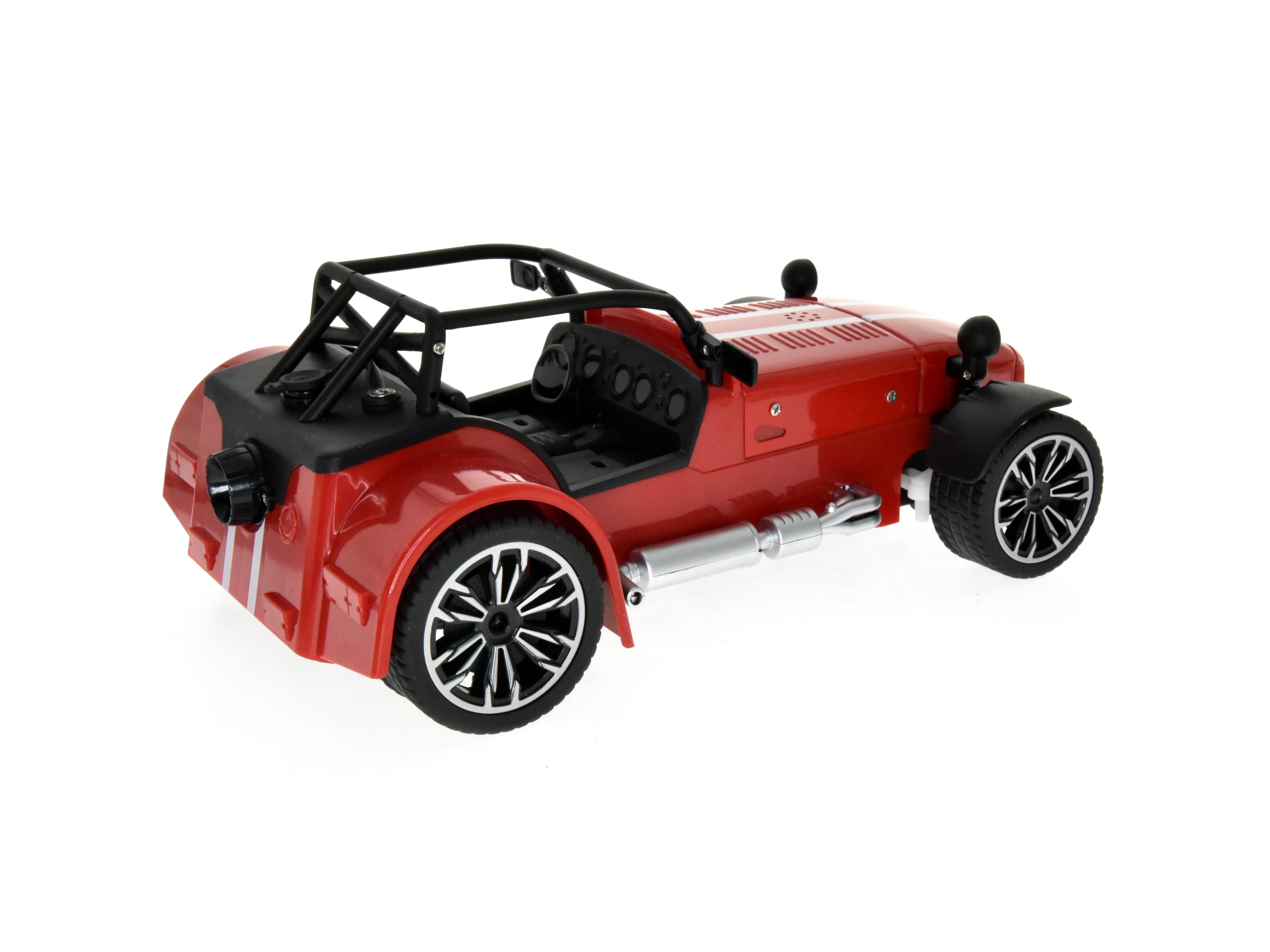 Playzu Remote Control Car Series, R/C Die Cast Spray Racing Car Classic - Red