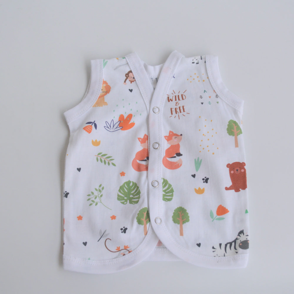 Orange Hearts - Doodle Baby Vests (Set of 2)