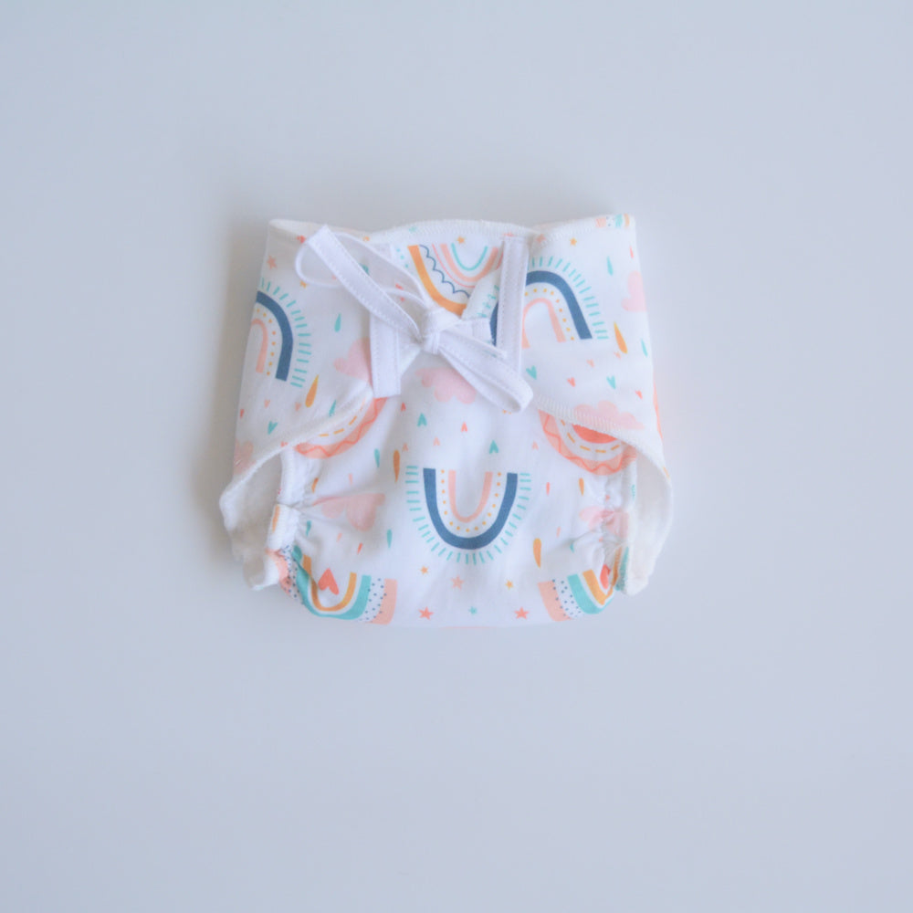 Peach Hearts - Doodle Dry Nappies (Set of 2)