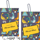 Luggage Tags - Dino Colours