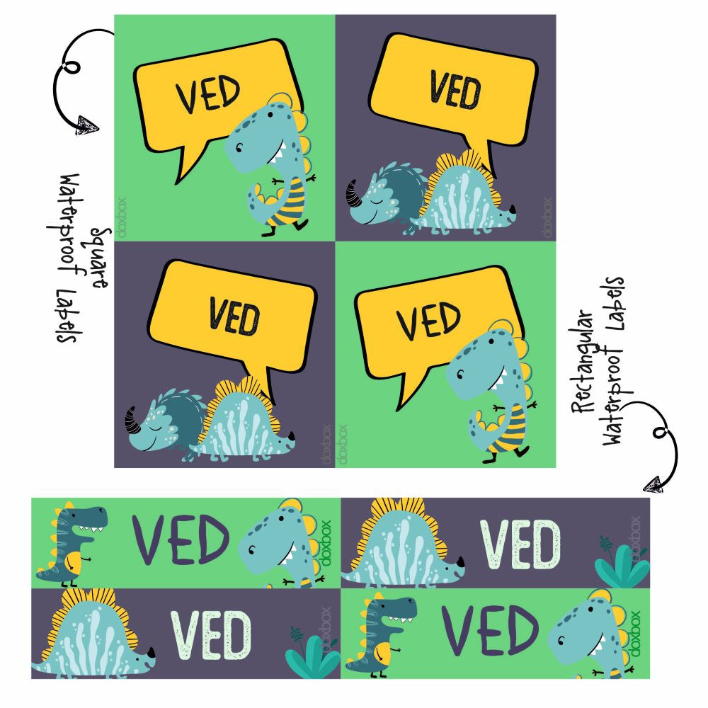 Label Combo -Dino Colors