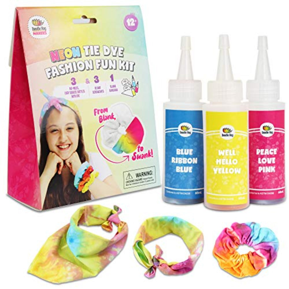 Doodle Hog Tie Dye Fashion Kit ( 3 Pack )-Arts & Crafts-Doodle Hog-Toycra