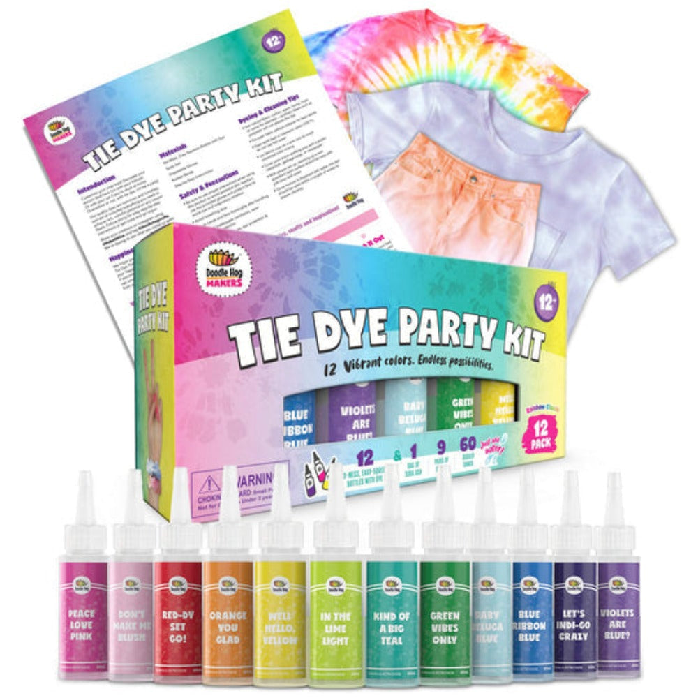 Doodle Hog Tie Dye Party Kit-Arts & Crafts-Doodle Hog-Toycra