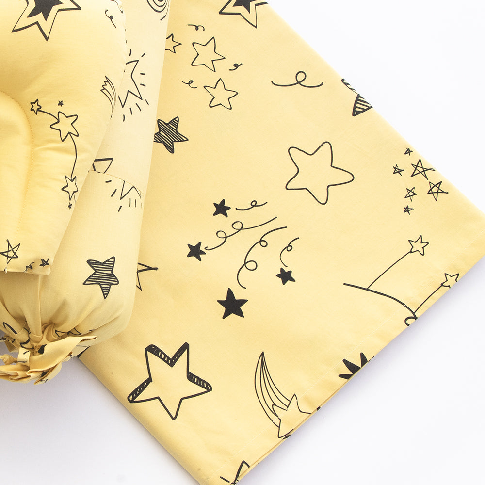 Doodle Stars - Cot Bedsheet Set