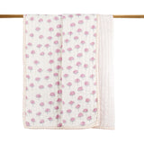 Dulaar Reversible Mulmul Quilt | Hand-Block Printed - Cotton Cheer Pink Bud