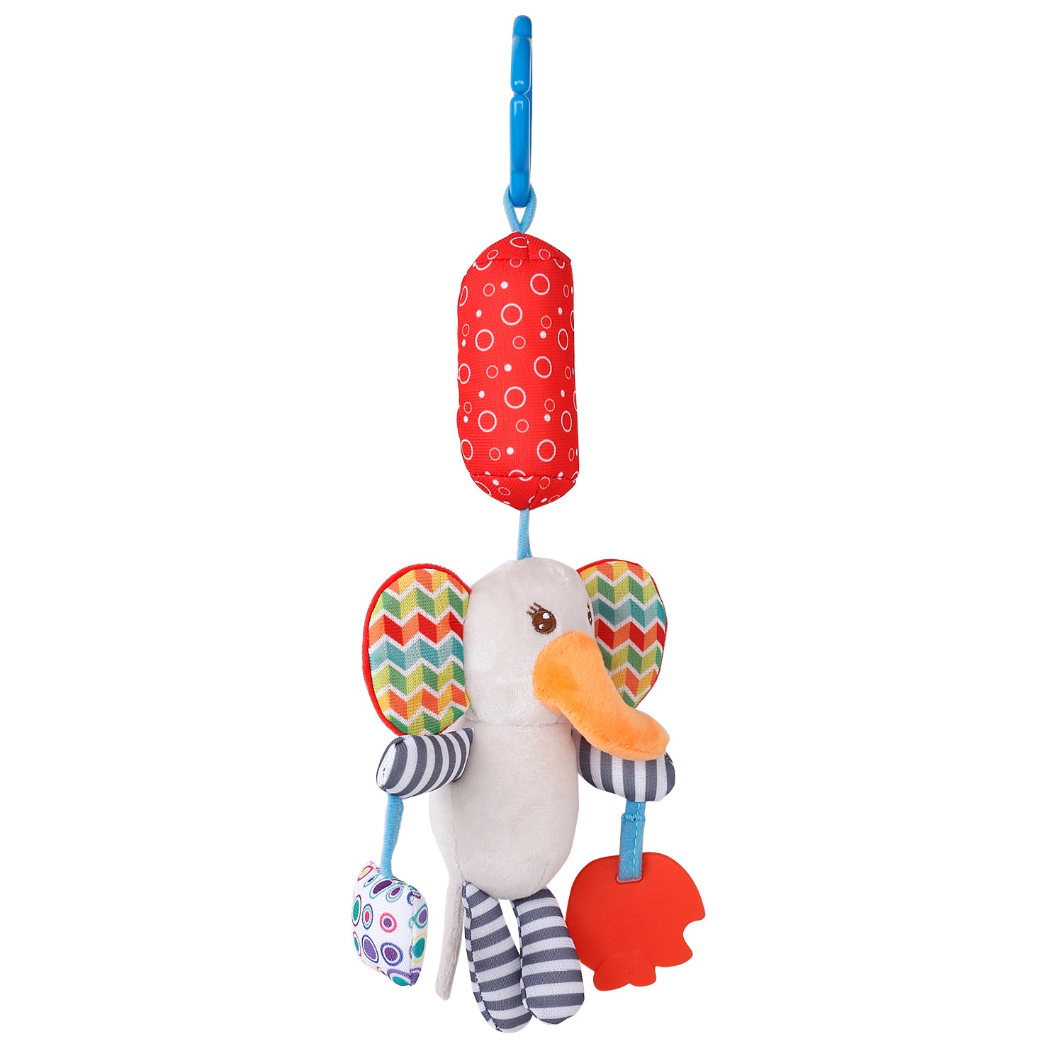 Baby Moo Elephant Grey Hanging Toy / Wind Chime With Teether