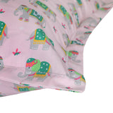 Bedsheet Set - Elephant (Pink) Bedsheet, Double Bed Size