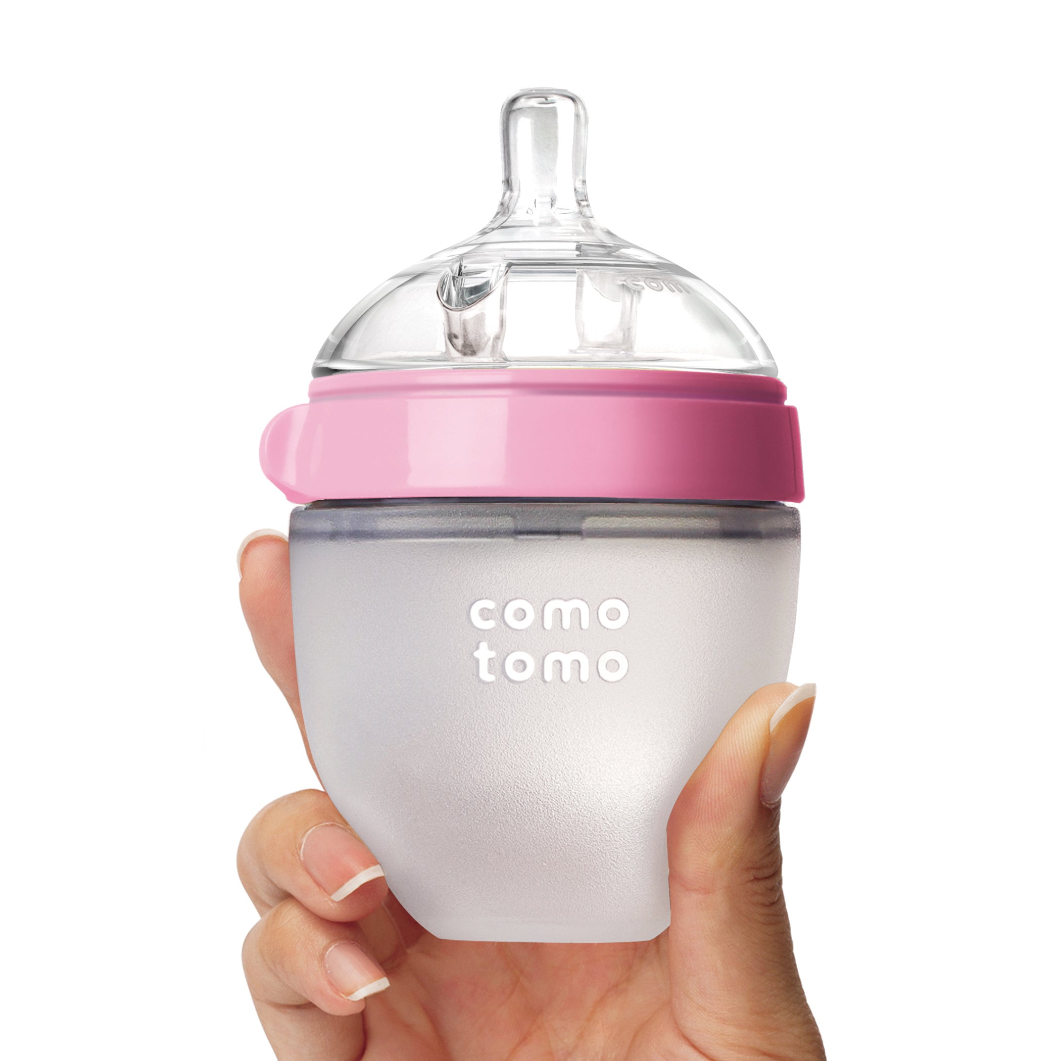 Comotomo Silicone Feeding Bottle 150ml, Pink