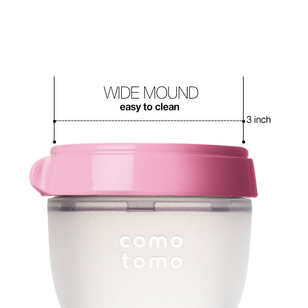 Comotomo Silicone Feeding Bottle 150ml, Pink