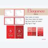 Label Set - Elegance, 146 labels and 2 bag tags