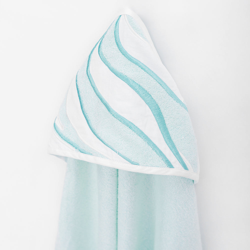 Fancy Fluff Bamboo Cotton Hooded Towel - Blueberry Swirl