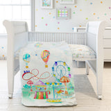 Fancy Fluff 7 Piece Organic Baby Cot Bedding Set - Carnival